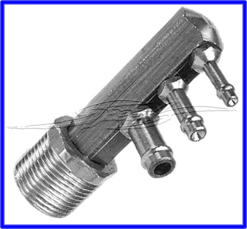 MANIFOLD VACUUM TREE FITTING FORD 3/4"ANP Taper Thread 3/8" (10mm) 1/4