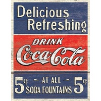 SIGN COKE DELICIOUS 5 CENTS