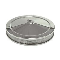 TFI CHROME AIR CLEANER 14"X2" HOLLEY RECESSED BASE