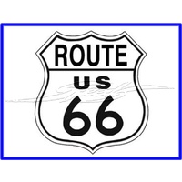 SIGN ROUTE 66 SHIELD