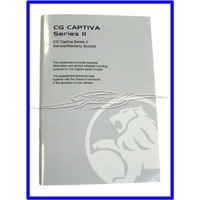 CG HOLDEN CAPTIVA SERIES 2 SERVICE / WARRANTY BOOK MANUAL