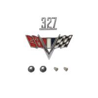 '327' ENGINE SIZE AND FLAGS BADGE KIT HK