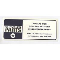 Use Genuine Parts Cowl Decal AP5-VE