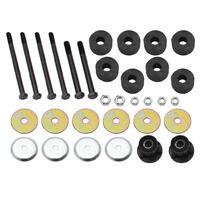 FRONT END CROSSMEMBER MOUNTING RUBBERS & BOLTS KIT LC LJ 6 CYL