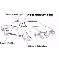 Glass Divider Seals VF-VG Coupe  (pair)