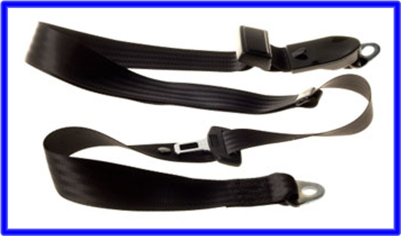 K1635 - SEAT BELT BLACK LAP SASH 275MM