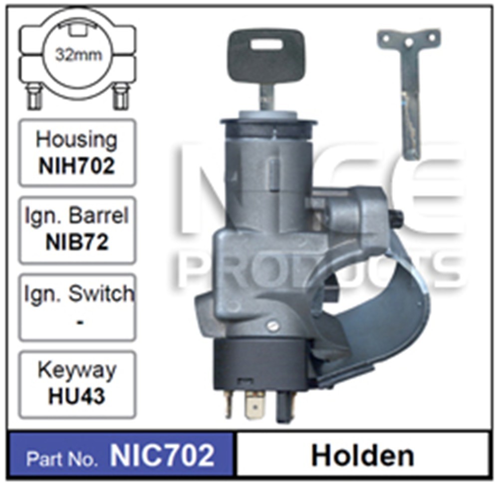 IGNITION BARREL LOCK SWITCH AND HOUSING VN VP VR VS