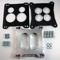 Adaptor Plate for 4bbl Spreadbore to Squarebore OR Squarebore to Spreadbore reversible and comes with bolts and gaskets