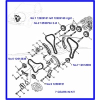 GEAR SPROCKET VZ VE WM CAMSHAFT POSITION 2 (2 REQUIRED)