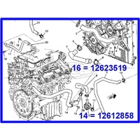 O RING VZ VE V6 ALLOYTEC WATER OUTLET UPPER ORING- FITS IN END OF THERMOSTAT HOUSING