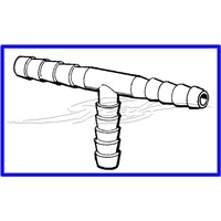 F/FITTING PLAIN 1/4 T PIECE nylon