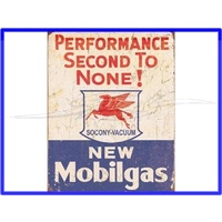 SIGN MOBIL GAS 2ND TO NONE