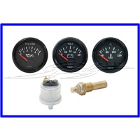 GUAGE SET TRIPLE INCLUDING VOLTS AND MATCHED TEMP AND OIL SENDER VDO