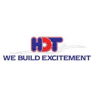 We Build Excitment Red & Blue. Decal has a clear background
