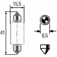 12v 21w 15x41 Festoon Narva Globe