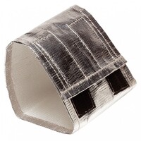 Starter Motor Heat Shield Aluminised with Hook + Loop fasteners. 19ccm x 55cm. Easy Install. 593°C Continuous