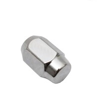 Single Tapered Chrome Acorn Wheel Nut (Close Ended) - 12mmX1.25 Thread, 21mm Hex