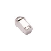 Single Chrome Acorn Bulge Wheel Nut (Close Ended) - 1/2" UNF Thread, 19mm Hex