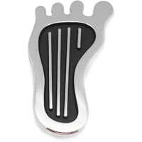 Headlamp Dimmer Pedal Barefoot Surfer Style Chrome with Black