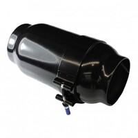 Airbox Inline Black Alloy 102mm inlet/outlet, 257mm long (Spectre 9832)