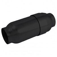 Airbox Inline Black Alloy 76mm inlet/outlet, 257mm long (Spectre 9833)