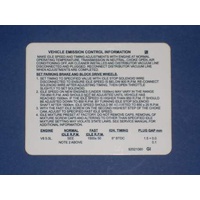 HDT VK WB EMISSION V8 5-0 DECAL To suit VK Commodore Approx. 110mm(L) x 85mm(H) To suit 5.0L V8 Engine 92021085