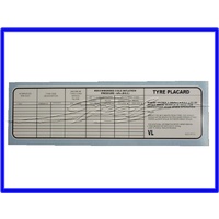 HDT Tyre Placard Decal VC COMMODORE 15 INCH
