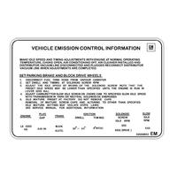 DECAL EMISSION HZ 3.3 LITRE