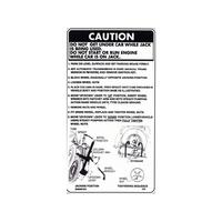 JACK INSTRUCTIONS DECAL VB VC VH VK VL INSIDE BOOT VINYL DECAL