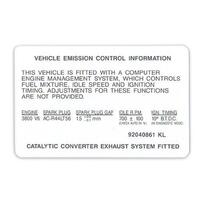 Decal Emission Control VN Series 2 & VP