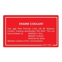 (Decal Engine Coolant Info Radiator Overflow Bottle VN VG VQ VP VR VS All)