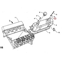 SEAL SUITS INJECTED 304 V8 VN VP VR VS VT 5.0 LITRE ROCKER COVER BOLT( 92060500 CUP NLA NO 6 IN PIC)