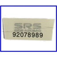 SRS AIRBAG DECAL B PILLAR VT VX VY VZ WK WL TRANSFER GENUINE GMH