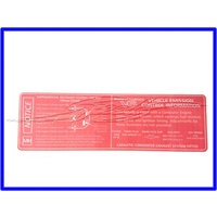 EMISSIONS LABLE DECAL SUPERCHARGED V6 VS VT VX VY WH WK NLA GMH