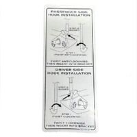 LABEL-CARGO TIE DOWN HOOK INSTRUCTIONS VU VY VZ UTE DECAL