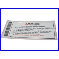 DECAL SIDE IMPACT AIRBAGS VZ VE WL