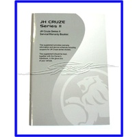 JH HOLDEN CRUZE SERIES 2 SERVICE/ WARRANTY BOOK MANUAL