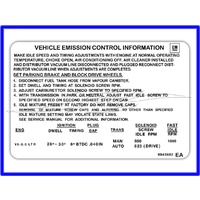 DECAL EMISSION CONTROL HJ 5 LTR