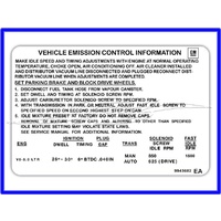 DECAL EMISSION CONTROL HJ 5 LTR