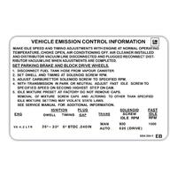 NLA RSP - EMISSION CONTROL DECAL HJ & VC VH HDT 4.2 LITRE 253