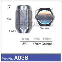 Chrome Nut MINI AND MOKE TAPERED