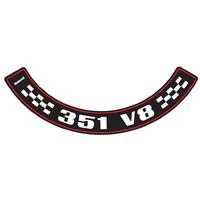 Decal Air Cleaner XA XB ZF ZG '351 V8' LARGE AIR CLEANER