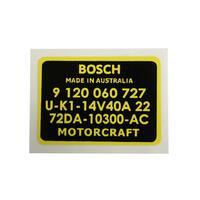 ALTERNATOR DECAL (BOSCH SYSTEM) XA ZF