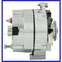 ALTERNATOR CHROME 100 AMP SUITS HOLDEN AND CHEV R = WARNING LIGHT CAN BE USED AS SINGLE WIRE ALTERNATOR