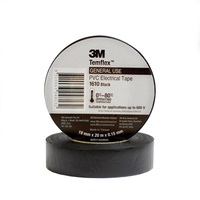 3M VINYL ELECTRICAL TAPE BLACK 19MM X 20M 1610 TEMP RATING 80C