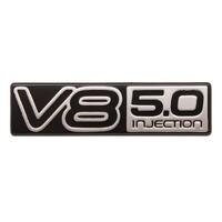 BADGE V8 5.0 INJECTION SILVER VN VP NLA GM