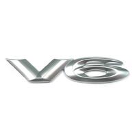 BADGE V6 SATIN CHROME FENDER VY COMMODOR