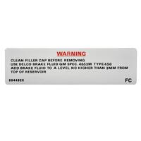 DECAL CLEAN FILLER CAP BRAKE FLUID LX HZ 9944926