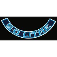 DECAL AIR CLEANER '5.0 LITRE' BLUE BLACK MOTOR WB VC VH VK VL GENUINE GMH