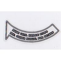 DECAL SPARE WHEEL HOIST VG VP VR VS COMMODORE UTE - genuine gmh 92044351